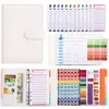 Novo Caderno Bolsa com Zíper para Guardar Dinheiro Planejador Financeiro Caderno A6 Livro de Contabilidade Folha Solta Maca
