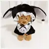 Apenas Roupas] Chaveiro Pingente de Bolsa Urso Barcelona Boneco 12cm Roupas de Boneca Pingente de Urso Vestido