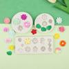 DIY todos os tipos de decoração de bolo de flor argila macia rosa girassol flor molde de silicone líquido fondant