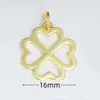 Ventas Directas de Fábrica, Al por Mayor en Stock, Collar Colgante Microincrustado de Cobre, Flor de Trébol de Cuatro Hojas Accesorios de Colgante Individual para Joyería DIY
