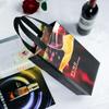 Sacola de presente não tecida, espessada, bolsa de vinho tinto, bolsa dupla, bolsa de vinho, logotipo personalizado impresso