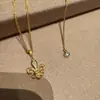 Colar Retro Estilo Chinês Novo com Flor de Íris Cravejada de Diamantes para Mulheres, Corrente de Clavícula Estilo Vintage Retro de Luxo Leve