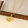 Joyería de Colgante de Manzana de Venta Caliente Nochebuena Transfronteriza, Artículo de Regalo Chapado en Oro, Collar Simple y Versátil de Paz y Seguridad