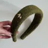 Diadema de estilo coreano de ala ancha para mujer con detalles dorados, Diadema de corona alta para uso diario, Versátil para salir