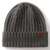 Gorro de Punto Canalé Cálido de Cachemir para Otoño e Invierno Versátil Protección para las Orejas Gorro de Lana a Prueba de Frío Gorro de Punto Simple