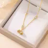 Collar Yiluyin S925 Plata de Ley Chapado en Oro de Lirio del Valle, Diseño Fresco y Único, Exquisito y Versátil, Cadena de Conjunto de Gama Alta