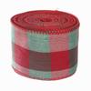 Vendas Diretas de Fábrica de Acessórios de Laço Feitos à Mão, Fitas Decorativas de Natal, Fitas Coloridas Xadrez de Imitação de Linho