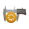 HB552AH Rueda de plástico todoterreno amarilla gruesa Rueda de plástico Rueda de juguete Tecnología Bloques de construcción Piezas Soporte interno de ocho