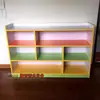 Gabinete de juguetes de colores. Gabinete combinado para área de kínder. Estantería de almacenamiento infantil. Gabinete de biblioteca multifuncional