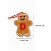 Decoración Navideña Transfronteriza de Tela Nueva, Colgante de Hombre de Jengibre, Adorno para Colgar en el Árbol de Navidad, Hombre de Galleta con Letra Navideña