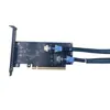 Placa de Expansión PCIe 4.0 Tarjeta Adaptadora Gen4 16X a Protocolo SlimSAS SFF-8654-8I Tarjeta Gráfica Multi-Abierta