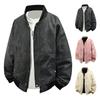 Chaqueta de cuero PU para trabajo de primavera y otoño, nueva chaqueta de cuero para hombre con solapa para montar en motocicleta, chaqueta de cuero para hombre estilo americano, estilo retro nostálgico de calle.