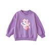 Moletom Qiu Duo Meng Feminino 2026 Primavera e Outono Novo Estampa Cartoon Manga Longa Infantil Estilo Coreano Moda Gola Redonda
