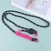 Funda para Teléfono Móvil Color de Contraste Estilo Coreano Nuevo Comercio Exterior Cuerda para Colgar Clip Trasero Correa Cruzada Ajustable Moda Cadena Colgante Tejida