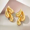 Europa e Estados Unidos moda mais vendida brincos irregulares gota d'água femininos geométricos metal liso design de nicho brincos atacado transfronteiriço