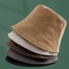 Sombrero de Pescador de Algodón Puro para Mujer, Sombrero de Cubo Versátil Estilo Coreano para Primavera y Otoño, Sombrero Liso Casual para Salir, Protección Solar y Sombreado