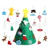 Nuevas decoraciones de árbol de Navidad de fieltro transfronterizas, adornos colgantes de fieltro para manualidades infantiles, juego de 20 piezas, regalo de Navidad