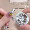 Explosões cor doce refrigerante lantejou broca de unha glitter gradiente cor mista K9 fundo pontiagudo formato diamante joia para unha