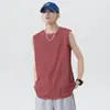 Camiseta sin mangas holgada de verano moderna para hombre Hombro ancho Baloncesto Fitness Valla Chaleco Deportivo Sudadera