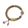 Pulsera de Sándalo Verde Añejo Argentino al por Mayor para Hombres y Mujeres, Joyería de Madera Cultural y Artística, Fábrica de Cuentas de Oración de Mano