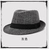 Gorro cálido de lana europeo y americano para otoño e invierno, gorro estilo retro británico para hombre de mediana edad y mayor, gorro a rayas con diseño de castor y jazz.