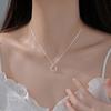 Collar de Corona de Mariposas de Plata S925 para Niñas, Lujo Ligero Nuevo Colgante de Flores, Cadena de Cuello de Temperamento de Alta Gama, Cadena de Clavícula de Plata Esterlina