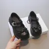 Sapatos de couro para meninas 2026 outono nova moda versátil sola macia estilo universitário sapatos Mary Jane para crianças mais velhas