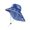 Chapéu Infantil Desenho Animado Fofo Chapéu de Sol para Meninos e Meninas Viagem ao Ar Livre Chapéu de Proteção Solar Aba Larga Proteção Respirável Chapéu de Pescador
