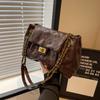 Bolso de mano con cadena romboidal para mujer, de gran capacidad, estilo vintage, para otoño e invierno, 2024