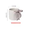 Taza de Cerámica con Mariposa de Aspecto Elegante para Niñas, Taza de Aspecto Bonito, Taza Creativa en Par para Parejas, Procesamiento y Personalización de Tazas de Regalo