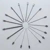 Tubo Individual Longitud Total 87mm Longitud del Tubo 75mm Aguja de Acero Inoxidable para Dispensar Jeringa Desechable Aguja de Punta Plana