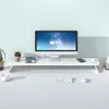 Suporte Elevador de Computador Estendido para Monitor de Mesa, Base com Ajuste de Altura, Suporte de Rack de Armazenamento de Tela para Mesa de Escritório