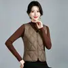 Novo Colete Feminino de Algodão 2026 para Outono e Inverno, Forrado com Fleece e Espessado, Leve, Slim Fit, Camada Interna Curta, Colete Quente