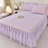 Juego de Tres Piezas Falda de Cama Estilo Princesa de Látex Mate Verano 2026 Nuevo Colcha de Encaje de Verano Sábana con Borde de Falda