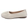 Zapatos Vintage Plisados de Leche para Mujer Planos 2025 Verano Nuevo Estilo Slip-on Zapatos para Falda de Boca Baja Suela Suave