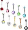 Desejo AliExpress Amazon ebay Explosões Duplo Diamante Saco Broca Umbigo Anel Umbigo Fivela Piercing Corpo Humano Jóias