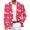 Novo Terno Masculino de Natal Comércio Exterior Transfronteiriço Amazon Jaqueta de Terno Estampada Moda Masculina Terno Estilo Britânico