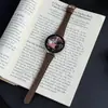 Adecuado para Correa de Reloj Huawei Gt7/4, Correa de Reloj Watch6Gt5Pro, Pulsera de Cuero para Mujer con Hebilla de Herradura Elegante y Lujosa
