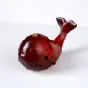 Portaincienso de Ballena Tallada de Sándalo Morado y Sándalo Verde, Adorno de Mano para Decoración de Incienso en el Hogar y el Templo, Artesanías y Portaincienso de Madera