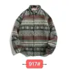 Camisa de Manga Larga Retro Étnica Tejida Bordada Estilo Barroco Japonés Vintage para Hombre Holgada Ropa de Abrigo Otoño e Invierno Primavera y Otoño