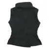 Top Casual Spicy Girl de Calle de Verano con Botones Asimétricos, Cárdigan Estético de Cuello Alto, Camiseta sin Mangas Ajustada que Ceñe la Cintura