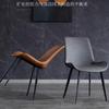 Silla de Comedor para Celebridad de Internet Silla de Cuero de Microfibra de Alta Gama con Respaldo de Madera Maciza Foshan Guangdong Silla de Alta Gama Nueva 2025