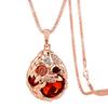 Collar Coreano Simple de Cristal Espiga de Trigo Lujo Accesible Cadena para Suéter de Alta Gama Larga Otoño e Invierno Ropa Versátil Accesorios Colgantes