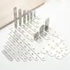 Soporte de Ángulo de Acero Inoxidable de 90 Grados Recto Fijador Triángulo Engrosado Hierro Forma de L t Conector para Muebles Gabinete Soporte de Ángulo para Partición