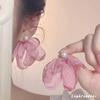 Pendientes de flores de color dopamina de verano para mujer, con ambiente festivo, pendientes que combinan con todo, pendientes de temperamento con halo de moda