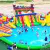 Toldo Inflable Piscina Deportes al Aire Libre Equipo de Entretenimiento con Aspersor de Agua Parque Acuático Tobogán de Pulpo Carrera Grande Móvil
