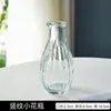 Vaso Pequeno Retrô Francês Vidro Embossado Mini Vaso Estilo Ins Transparente Hidropônico Arranjo de Flores Ornamentos Decorativos para Sala de Estar