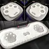 Cojín para Asiento de Coche Invierno Lindo Dibujos Animados Imitación Cachemira Alfombrilla de Coche Diosa Conejo Blanco Engrosado Felpa Universal para Mujeres Cálido y Acogedor