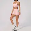 Nuevo sujetador de yoga estilo europeo y americano con lunares plateados pulidos, a prueba de golpes, push-up, con tirantes finos, de imitación de dos piezas, alta elasticidad, ropa interior deportiva para fitness