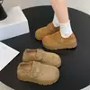 Zapatos casuales para mujer de cuero suave, suela gruesa, completamente cerrados, colección otoño 2026, mocasines versátiles de estilo retro, mocasines y zapatos planos